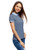 oodji Ultra Womens Basic Pique Polo Shirt Blue US 2  EU 36  XS