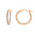 PAVOI 14K Gold Plated 925 Sterling Silver Post Cubic Zirconia Hoop Earrings  Rose Gold Hoops