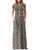 AUSELILY Women Short Sleeve Loose Plain Casual Long Maxi Dresses with Pockets XL Leopard