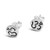 925 Solid Sterling Silver AUM Tiny Circle Stud Earrings  Mini OM Yoga AUM OHM Prayer Dainty Jewelry