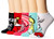 Disney womens Alice in Wonderland 5 Pack No Show Casual Sock Assorted Bright 911 US