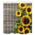 ChuaMi Polyester Fabric 69 x 70 Inches Shower Curtain Mildew Resistant Waterproof Bathroom Decoration Curtains with Hooks (Sunflower)