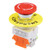 uxcell 22mm Mounting Hole Latching Emergency Stop Push Button Switch Red With 60mm Emergency Stop Sign 1NO 1NC