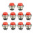 uxcell 16mm Mounting Hole Red Momentary Push Button Switch SPST NO 10pcs