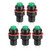 uxcell 10mm Mounting Hole Green Momentary Push Button Switch SPST NO 5pcs