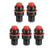 uxcell 10mm Mounting Hole Red Latching Push Button Switch SPST NO 5pcs