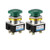 uxcell Push Button Switch Green Momentary AC 380V 5A Mushroom Head Pushbutton Switches 30mm Panel Mount Pack of 2