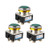 uxcell Push Button Switch Green Momentary AC 380V 5A Flat Head Pushbutton Switches 30mm Mounting Diameter Pack of 3