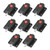 uxcell Door Bolt Lock 2inch Plastic Sliding Barrel Keyless Latch with Switch Button 8 Pcs Black
