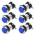 uxcell Game Push Button 33mm Round Push Button Switch with Micro Switch for Arcade Video Games Blue 6pcs