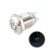uxcell Momentary Metal Push Button Switch Flat Head 12mm Mounting Dia 1NO 36V Blue LED Light