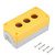 uxcell Push Button Switch Control Station Box 22mm 3 Holes Aperture Yellow and Gray