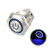 uxcell Latching Metal Push Button Switch 19mm Mounting Dia 1NO 12V Blue LED Light 1pcs