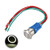 uxcell Latching Metal Push Button Switch 19mm Mounting Dia 1NO 12V White LED Light with Socket Plug Wires 1pcs