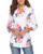 CEASIKERY Womens Short Sleeve Floral V Neck Tops Casual Tunic Blouse Loose Shirt