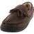 isotoner Mens Whipstitch Gel Infused Memory Foam Moccasin Dark Chocolate 95105