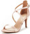 DREAM PAIRS Womens Dolce Champagne Fashion Stilettos Open Toe Pump Heel Sandals Size 75 BM US DREAM PAIRS Womens Dolce Champagne Fashion Stilettos Open Toe Pump Heel Sandals Size 75 BM US