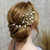Aukmla Bride Wedding Hair Vines Crystals Rhinestones Hair Accessories White Pearls Jewelry Hair Piece for Bride and Bridesmaids HV23 Silver