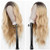 Ombre Blonde Synthetic Wigs for Women Long Wavy Wig Heat Resistant Fashion Blonde Wig for Cosplay Daily Wear