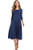 Hotouch Womens 34 Sleeve Casual Loose Solid Midi TShirt Dress Navy Blue XL