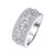 PAKULA 925 Sterling Silver Women Cubic Zirconia Wedding Band CZ Eternity Stacking Ring Size 7