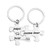 bobauna Mama Bear Papa Bear Puzzle Keychain Set of 2 for Mom Dad Mama Bear papa Bear
