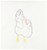 3dRose ht_20918_3 Chicken Walking Outline Art Drawing Iron on Heat Transfer for White Material, 10 by 10-Inch