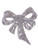 Alilang Brooch Pin Bow Ribbon Silvery Tone Clear Crystal Colored Rhinestones