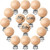 15 Pieces Natural Beech Wood Pacifier Clips Toy Suspender Clips Charm DIY Pacifier Clips