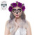 Halloween Day of The Dead Purple Rose Flower Crown Mexican Headband Headpiece Costume