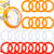 24 Pieces Silicone Replacement Gasket Airtight Silicone Seals Rings Canning Jar Lids Jar Replacement Gaskets for Glass Clip Top Jars