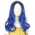 Missuhair Kids Child Blue Wig  Dark Black Root Blue Long Wavy Cosplay Wig for Halloween Costumes and Party