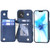 Arae for iPhone 12 Case and iPhone 12 Pro Case  Wallet Case with PU Leather Card Pockets Back Flip Cover for iPhone 12  12 Pro 61 inch  blue
