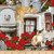 Timeless Treasures Front Cats  Geraniums Porch Fabric by the Yard