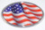 USA American Flag Emblem Chrome Car Decal Sticker Oval