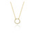 SLeaf Circle Necklace Sterling Silver Open Circle Necklace for Women