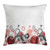 Abstract Throw Pillow Cushion Cover by Ambesonne, Horizontal Stripe Design and Geometric Circles Rounded Shapes Art Illustration, Decorative Square Accent Pillow Case, 16 X 16 Inches, Black Red Grey
