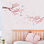 decalmile Cherry Blossom Flower Wall Decals Floral Tree Branch Wall Stickers Bedroom Living Room TV Wall Art Decor