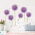 decalmile Purple Dandelion Wall Decals Allium Flower Wall Stickers Girls Bedroom Living Room TV Background Wall Art Decor 6 Flowers