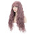 DAOTS 32 Long Wavy Wigs with Air Bangs for Women Heat Resistant Synthetic Curly Loose Wig Natural Hair with Wig Cap for Halloween Costume Cosplay Daily Wear Thin Rattan