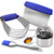 Pastry Cutter Set EAGMAK Pastry Scraper and Dough Blender Stainless Steel Dough Cutter Scraper Blender Set Professional Heavy Duty Baking Dough Tools for Home Kitchen  Blue
