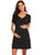 Ekouaer Labor and Delivery Gown Nursing Nightgown Maternity Nightgowns for Hospital Short Breastfeeding Nightgown SXXL Black