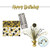 Cedar Crate Market Premium Golden Birthday Decoration Party Supplies Pack: Straws, Banner, Centerpiece, and Confetti