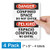 SmartSign Danger  Confined Space Do Not Enter Bilingual Label  5 x 7 Polyester with SuperStick Adhesive Pack of 4