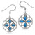 Silvershake Created Blue Turquoise 925 Sterling Silver Southwest Inspired Circle Dangle Hook Earrings