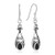 925 Sterling Silver Dangle Hook Earrings  Chuvora Jewelry  Black Onyx Gemstone Filigree