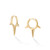 VACRONA Gold Spike Earrings Huggie Earrings for Women 14k Gold Plated Small Huggie Hoop Earrings Simple Lightweight Hoops Gift for Women