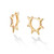 VACRONA Gold Spike Earrings Huggie Earrings for Women 14k Gold Plated Small Huggie Hoop Earrings Simple Lightweight Hoops Gift for Women
