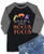 Its Just A Bunch Hocus Pocus T Shirt Women Halloween Sanderson Sisters 34 Sleeve Raglan Baseball Shirts Top Size L Black1