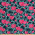 Ambesonne Hearts Fabric by The Yard Funky Intertwined Hearts Circles Chain Illustration Decorative Fabric for Upholstery and Home Accents 2 Yards Pink Teal